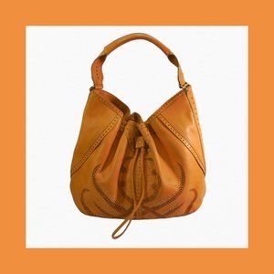 Sierra Laser Cut Tan Leather Cole Haan Hobo Bag